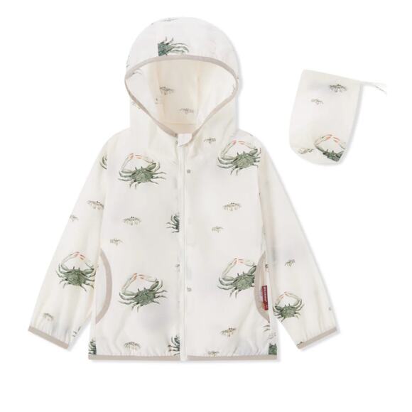 MILKBARN Coastal Crab Hooded Sun Shield Windbreaker Jacket NWT 18-24 Months